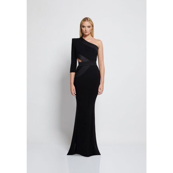 NWT Zhivago Circus Delirium One-Shoulder Gown Size 4 $675 - Picture 1 of 9